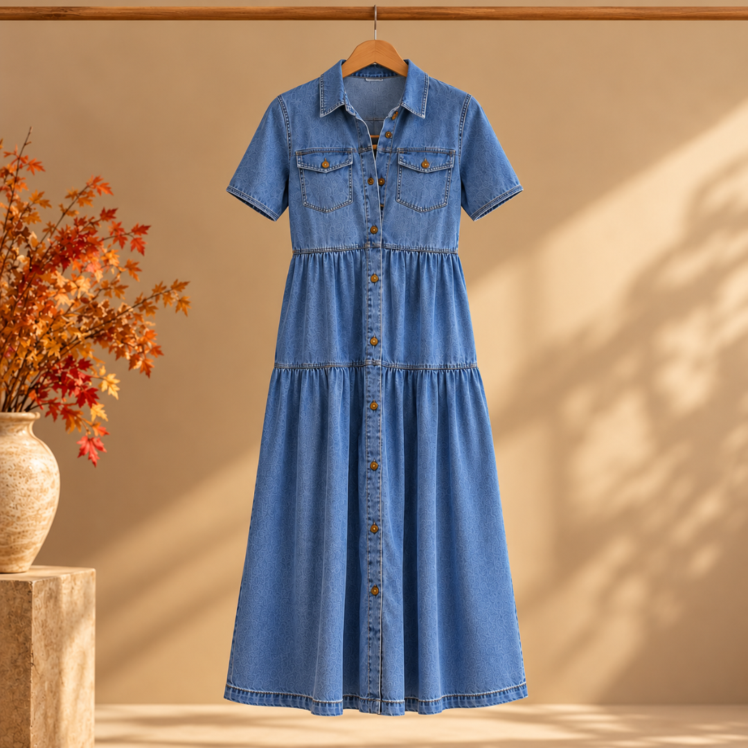 Grace | Belly-covering Midi Dress with Buttons