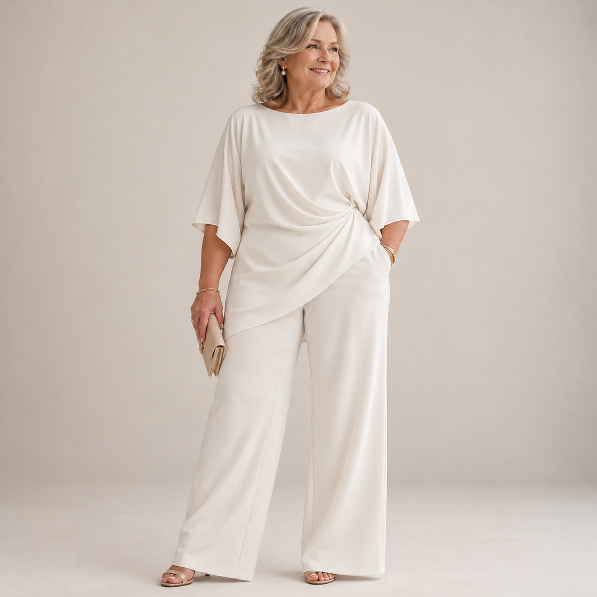 Lorna | Draped Waist Two Piece Set