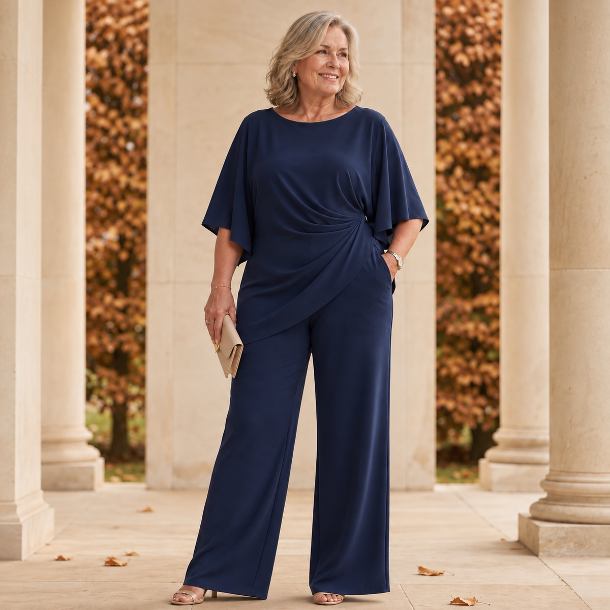 Lorna | Draped Waist Two Piece Set