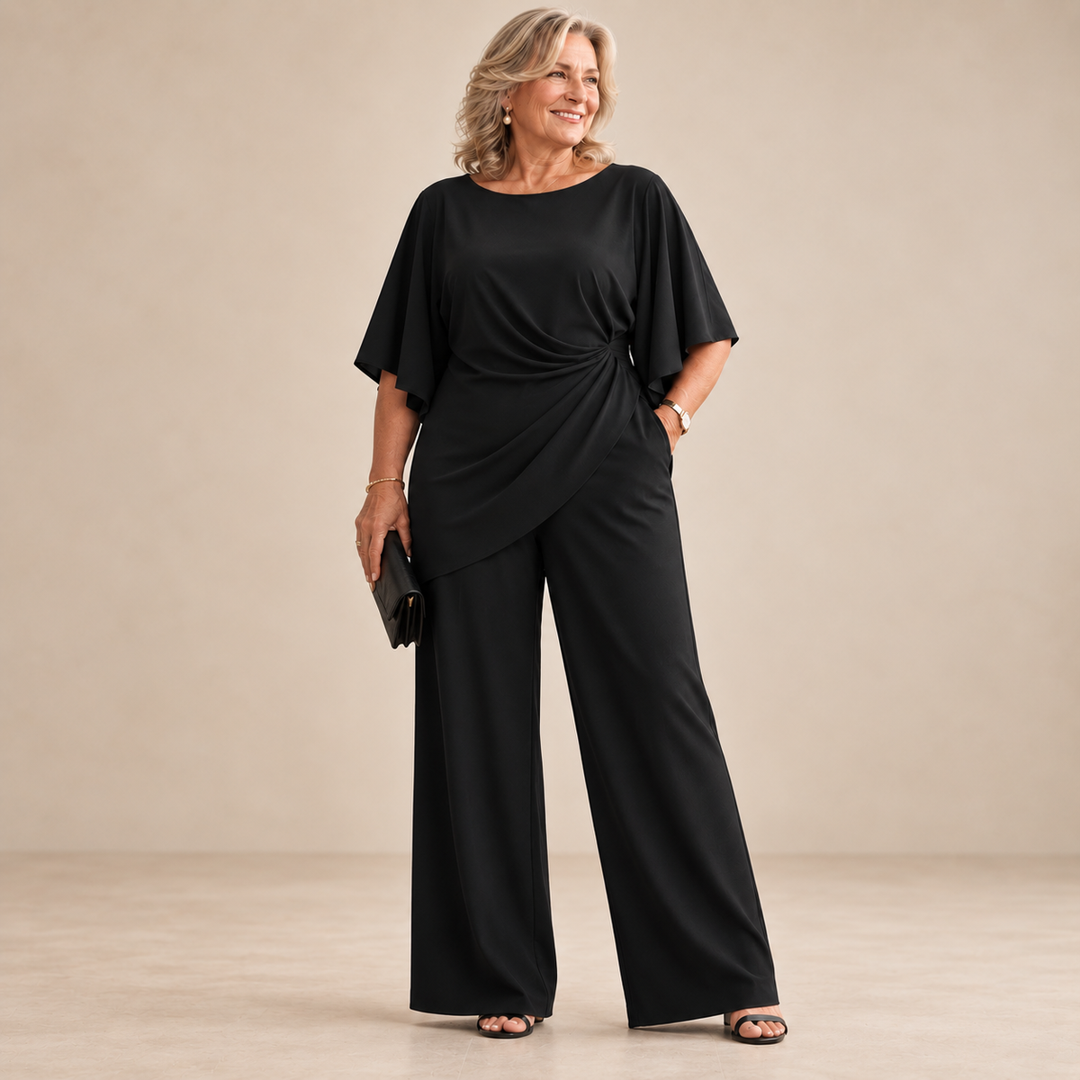 Lorna | Draped Waist Two Piece Set