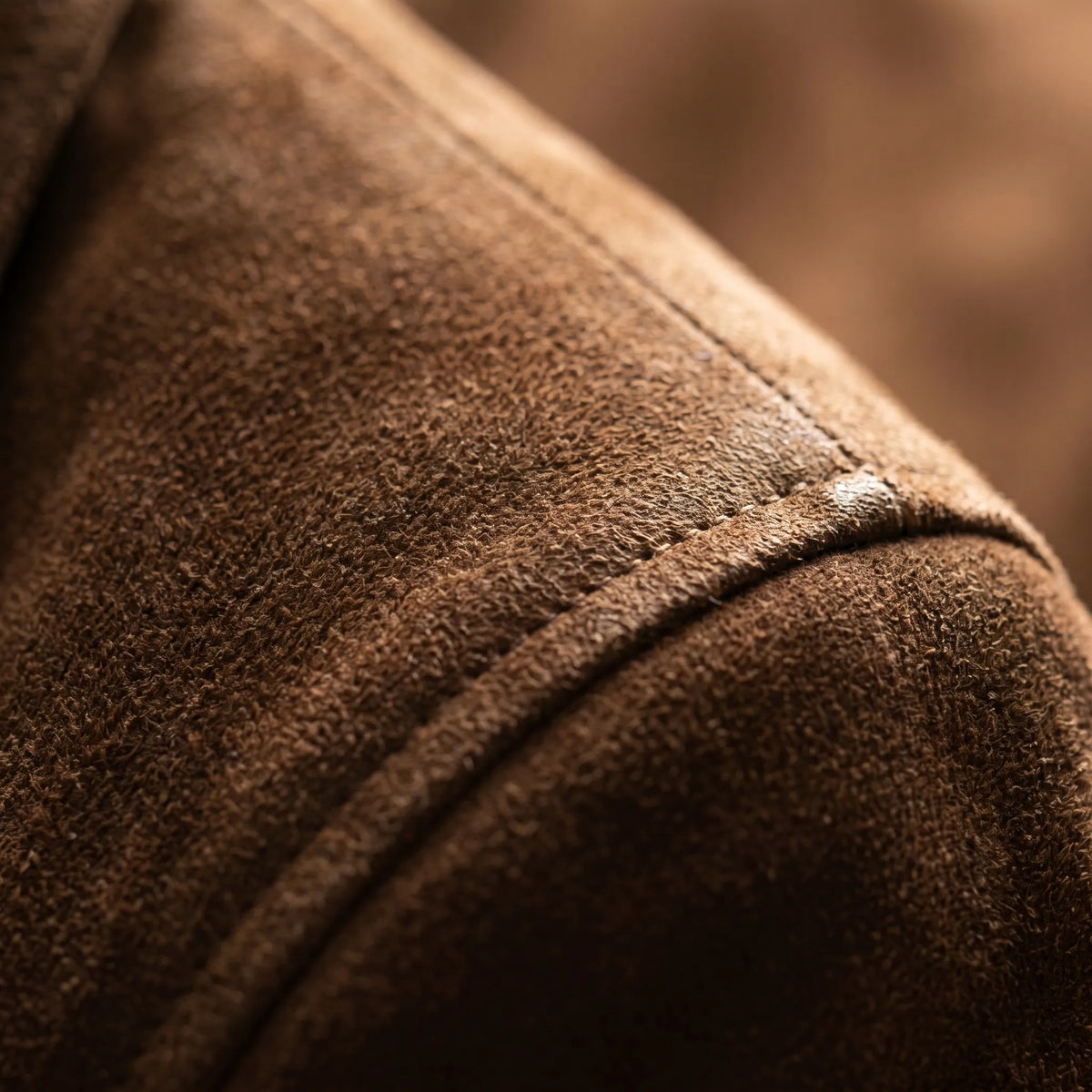 Women's Suede Leather Jacket Blazer Brown Notched Lapel