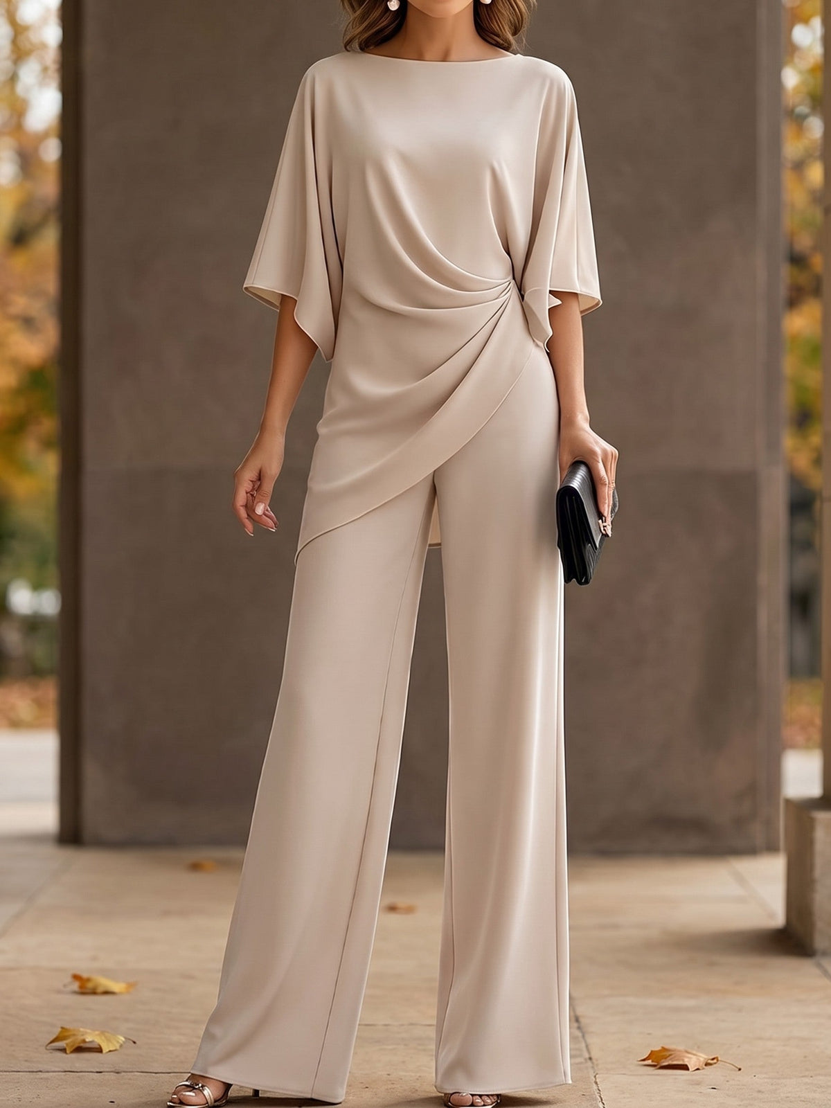 Lorna | Draped Waist Two Piece Set