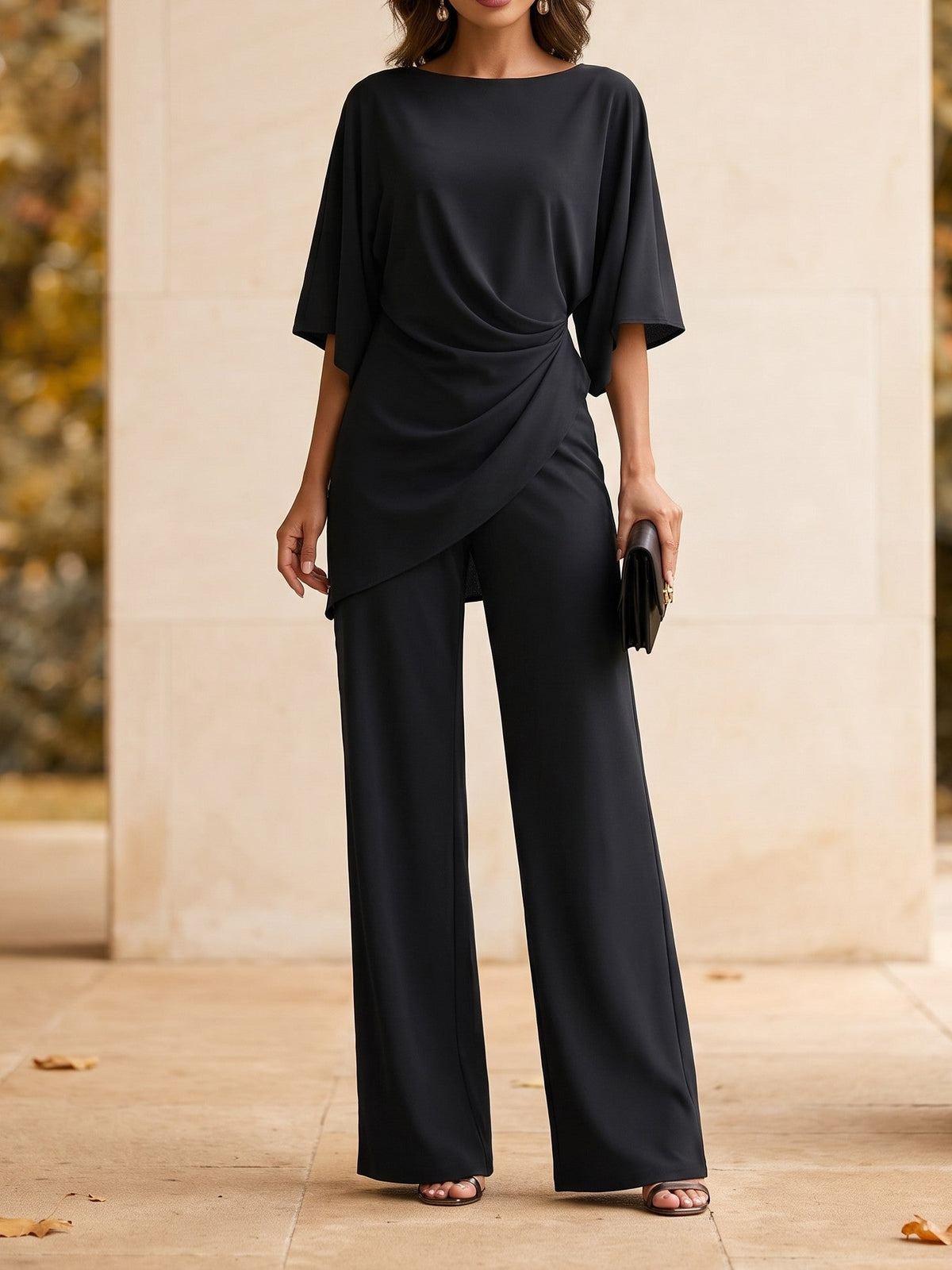 Lorna | Draped Waist Two Piece Set