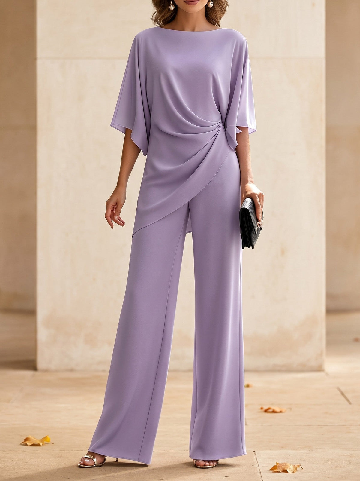 Lorna | Draped Waist Two Piece Set