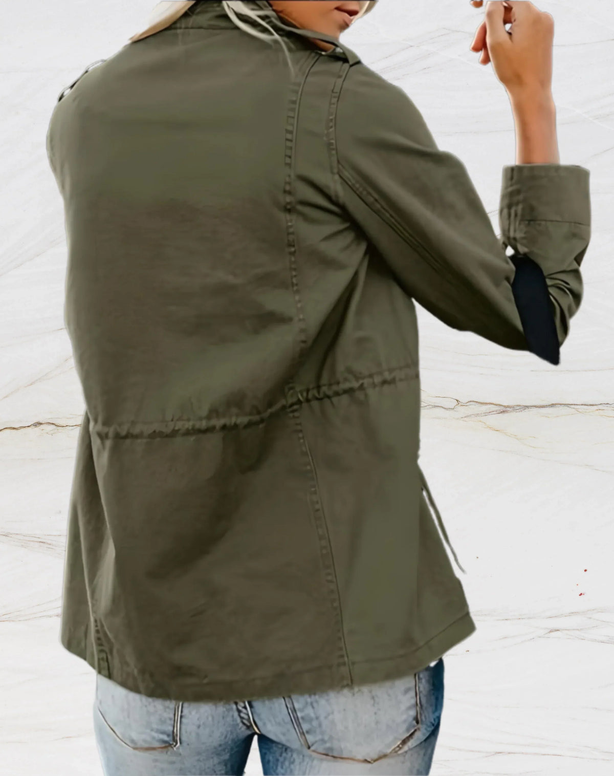 Rebecca | Women's Utility Jacket with Chest Pockets and Zip Front